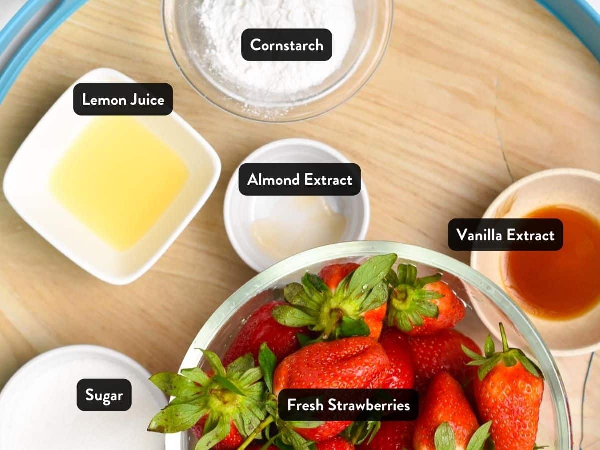 Ingredients for Vegan Strawberry Pie Filling
