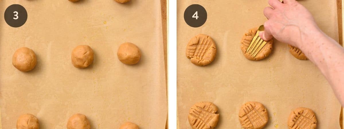 Shaping Almond Flour Peanut Butter Cookies
