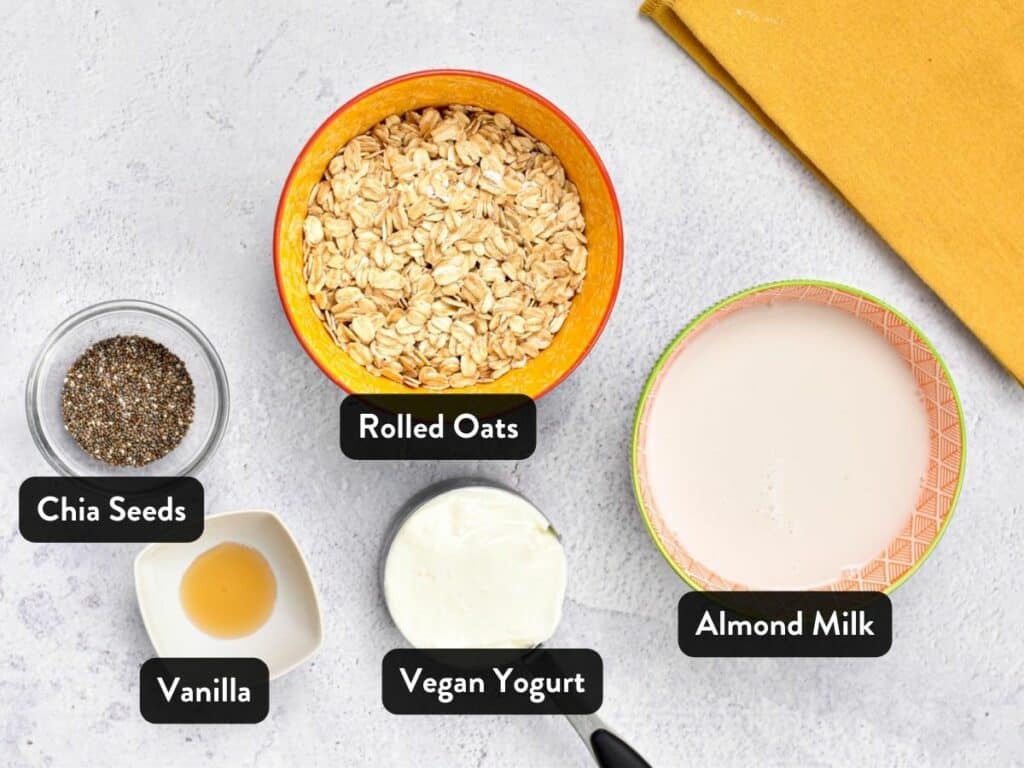 Ingredients for Blended Overnight Oats