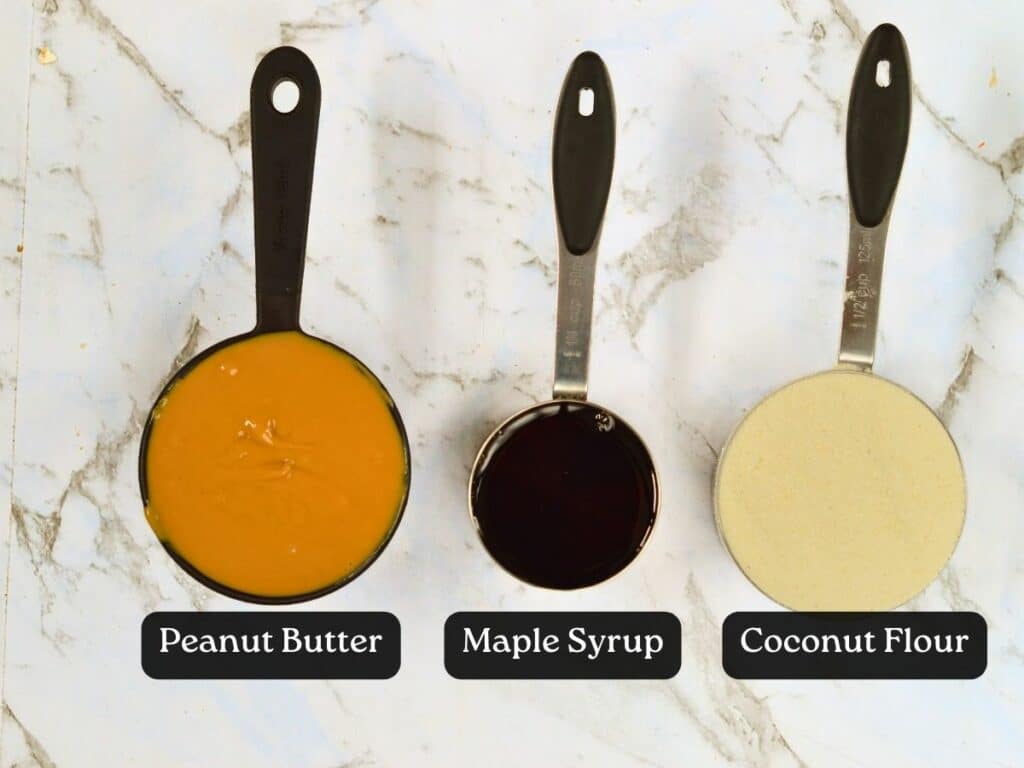 Ingredients for No-Bake Peanut Butter Cookies