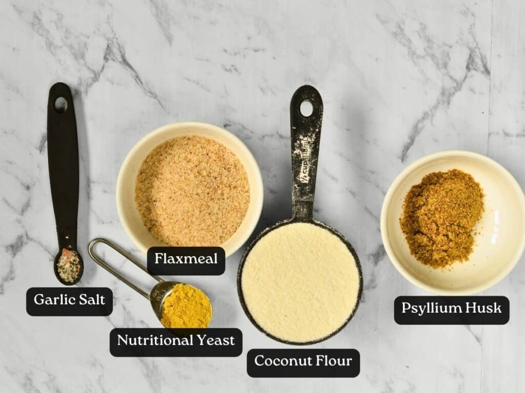 Ingredients for Vegan Gluten-Free Tortilla