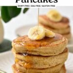 These quinoa pancakes are light, fluffy vegan pancakes made from uncooked quinoa. It's the easiest healthy pancake recipe for a vegan gluten-free breakfast naturally packed with proteins from quinoa.