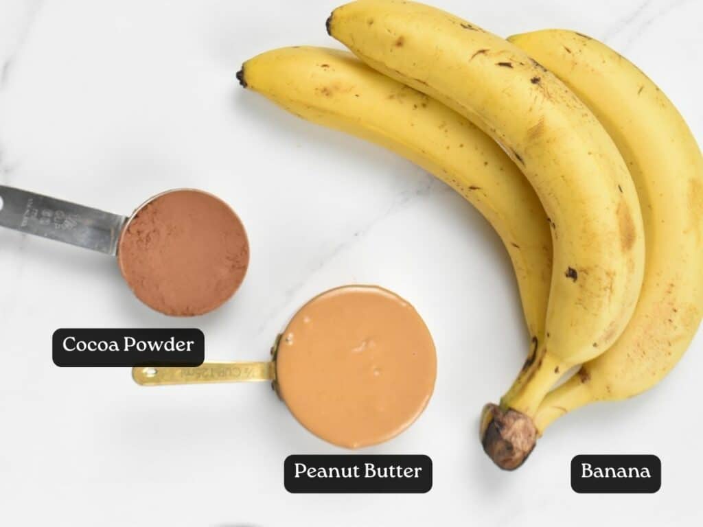 Ingredients for Healthy Banana Brownies