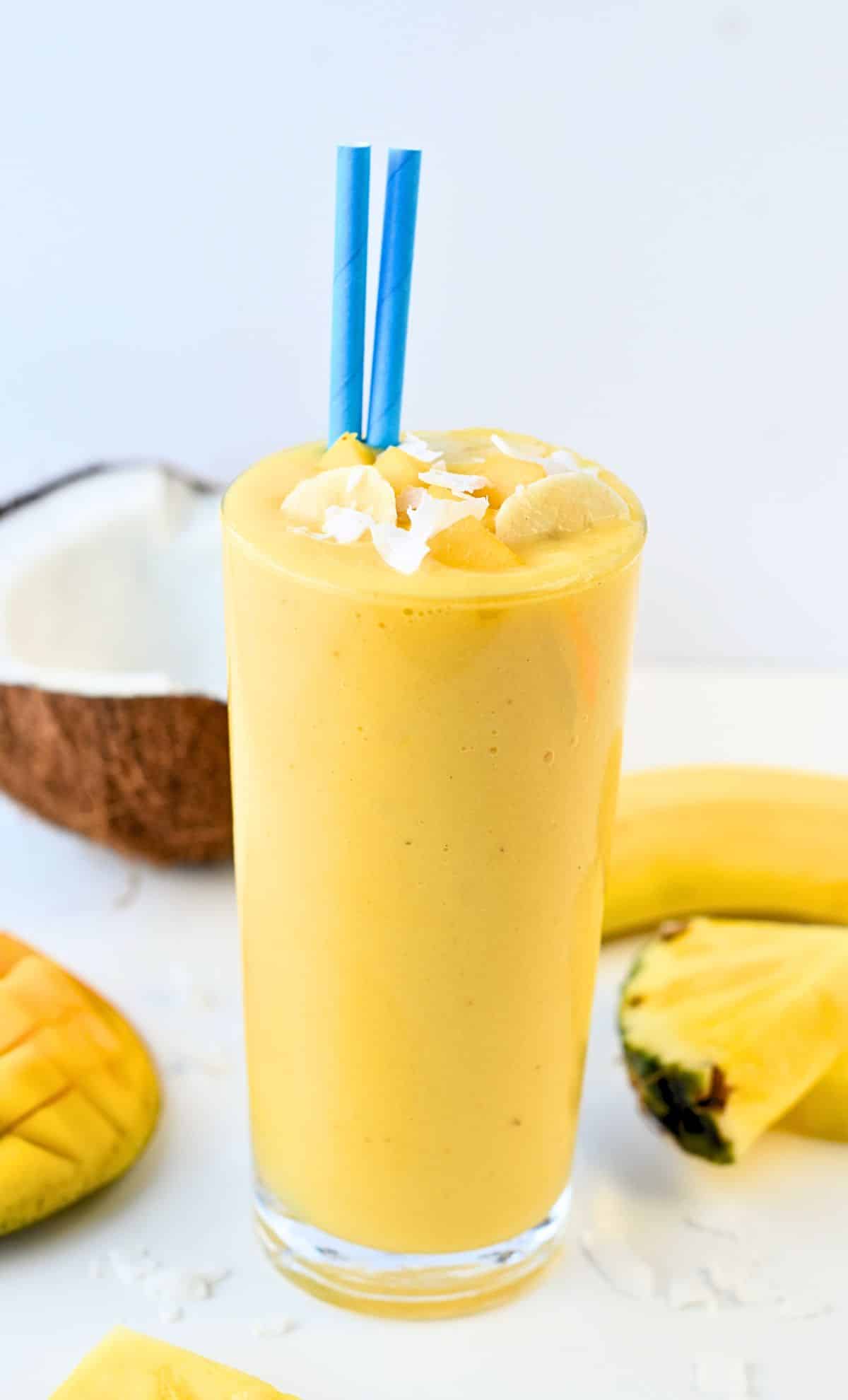 Post Workout Pineapple Smoothie (Dairy Free!) ~ Veggie Inspired