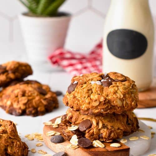 Golden brown Protein Oatmeal Cookies