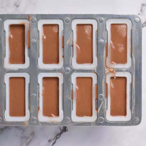 Protein Popsicles in their molds.