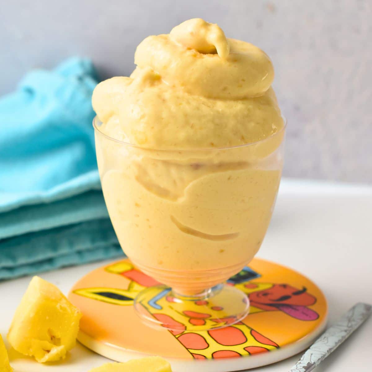 Protein Dole Whip in a small cup