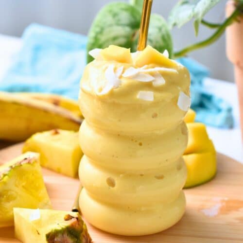 Banana Mango Pineapple Smoothie (17g Protein, No Protein Powder)
