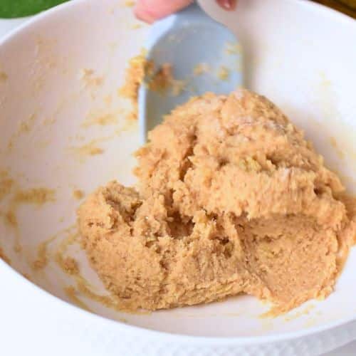 Banana Peanut Butter Balls batter in a bowl.