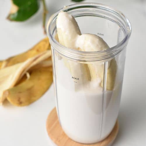 Chunky Monkey Ice Cream Bites base ingredients.