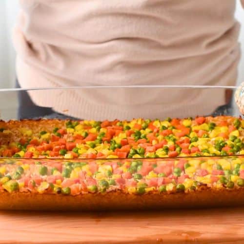 Vegan Rice Bake just out of the oven.