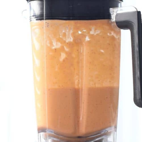Creamy Butter Beans sauce in a blender.