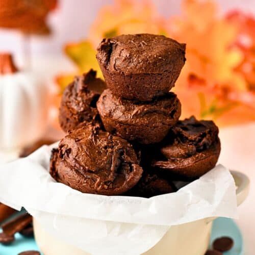 Pumpkin Brownie Bites (4 Ingredient, No Eggs, No Flour)