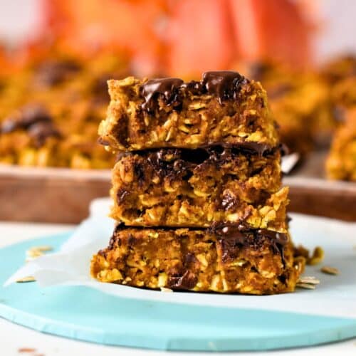 Pumpkin Oatmeal Bars (4 Ingredients, No Eggs, No Dairy)
