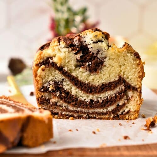 Marble Pound Cake (5 Ingredients, No Eggs)