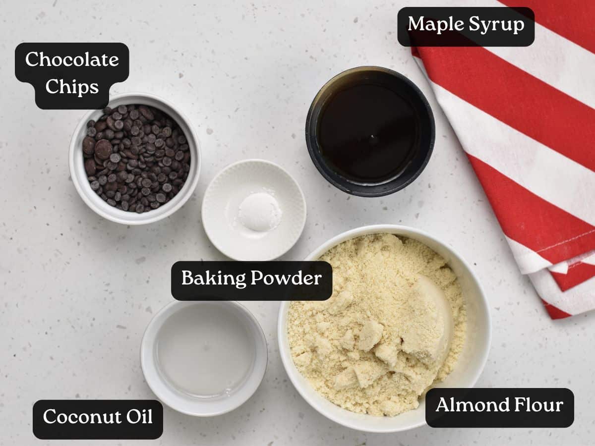 Ingredients for Healthy Almond Flour Cookies