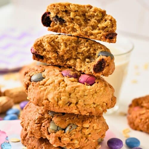 Healthy Monster Cookies (6g Protein, No Refined Sugar)