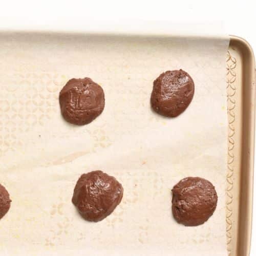 3-Ingredient Chocolate Cookies ready to bake.