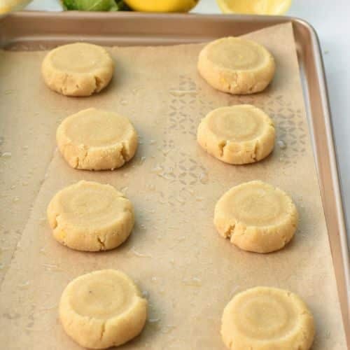 Healthy Lemon Cookies ready to bake.