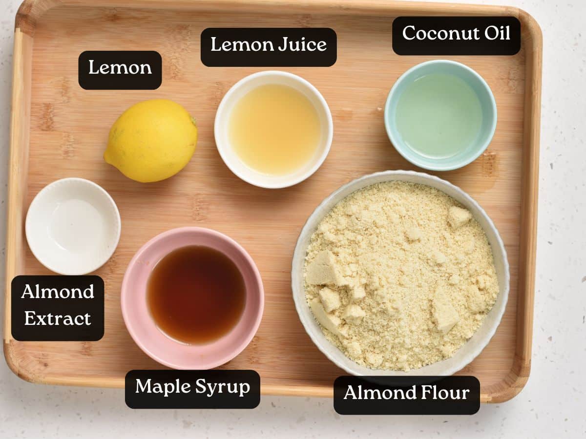 Ingredients for Healthy Lemon Cookies