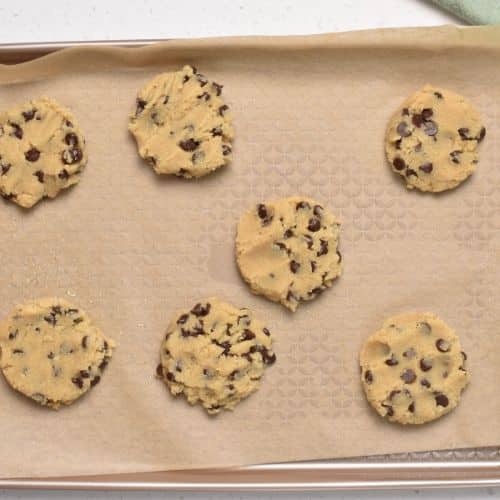 3-Ingredient Cookies on a baking sheet ready to bake.