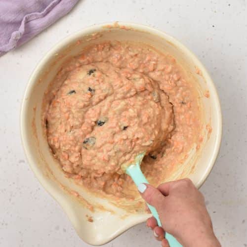 Applesauce Carrot Muffin batter.
