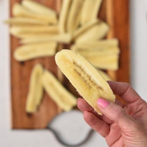 Long banana slice.