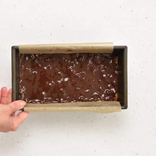 Healthy Snickers ready to set.