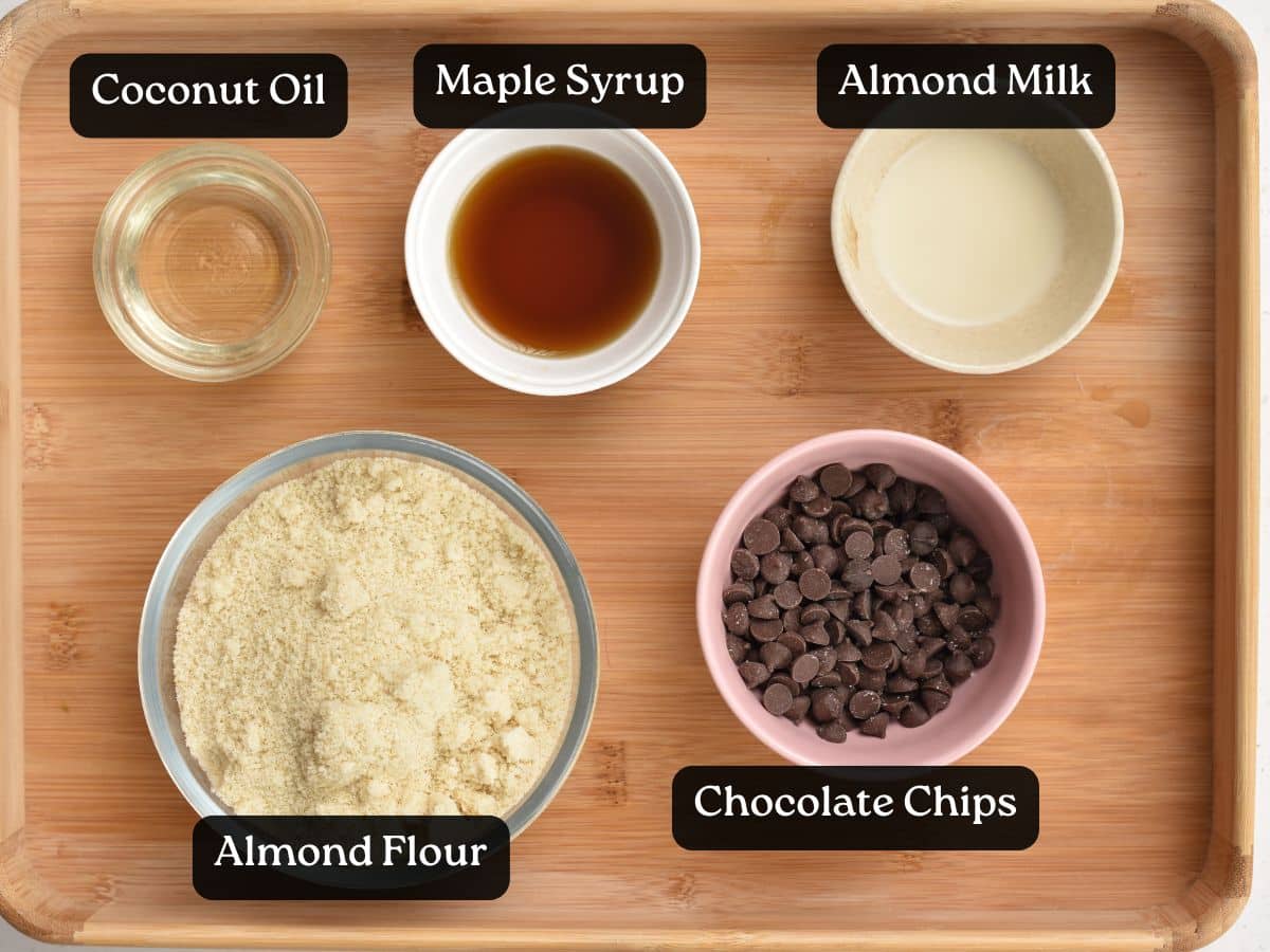 Ingredients for Almond Flour Cookie Dough