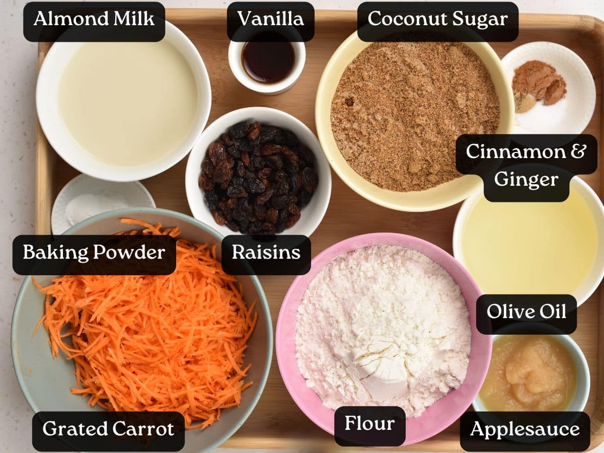 Ingredients for Carrot Cake Bread
