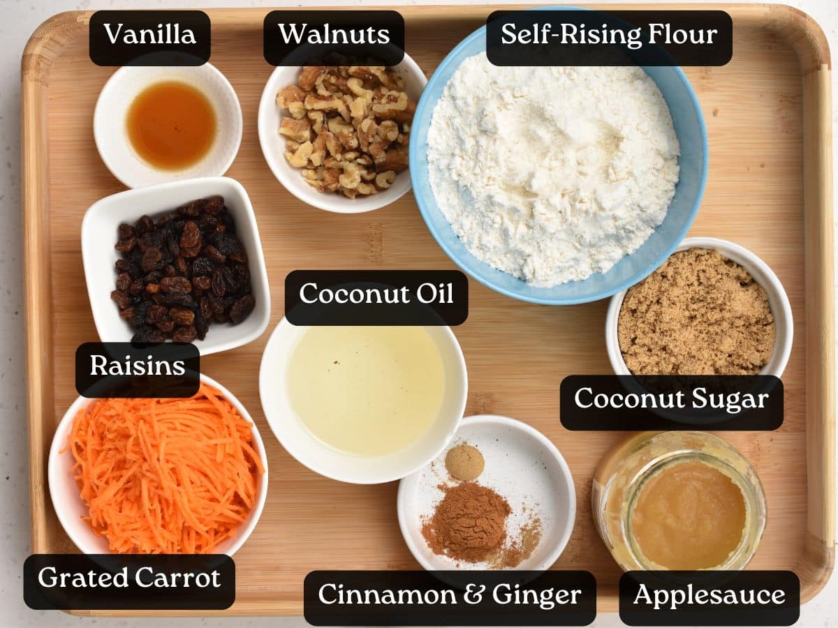 Ingredients for Carrot Cake Cookies