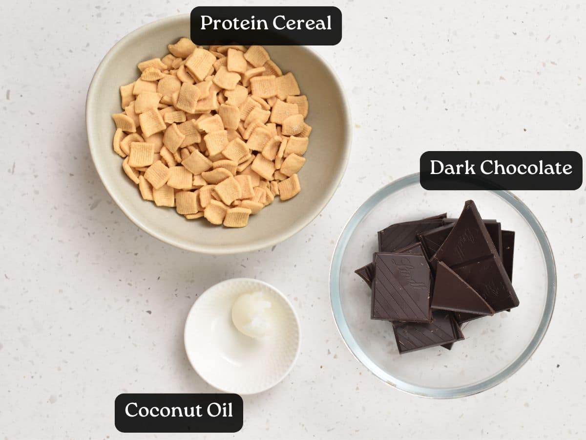 Ingredients for Chocolate Cereal Clusters