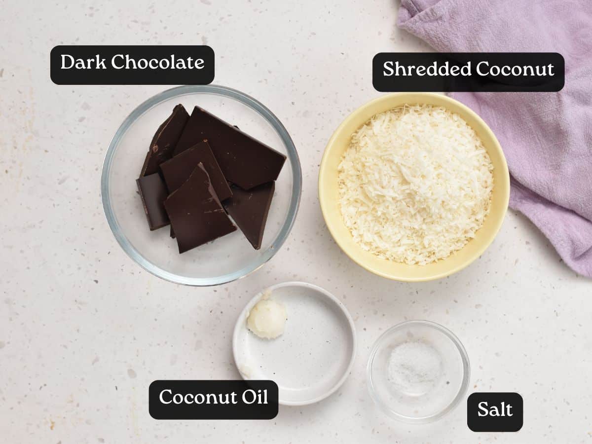 Ingredients for Coconut Clusters