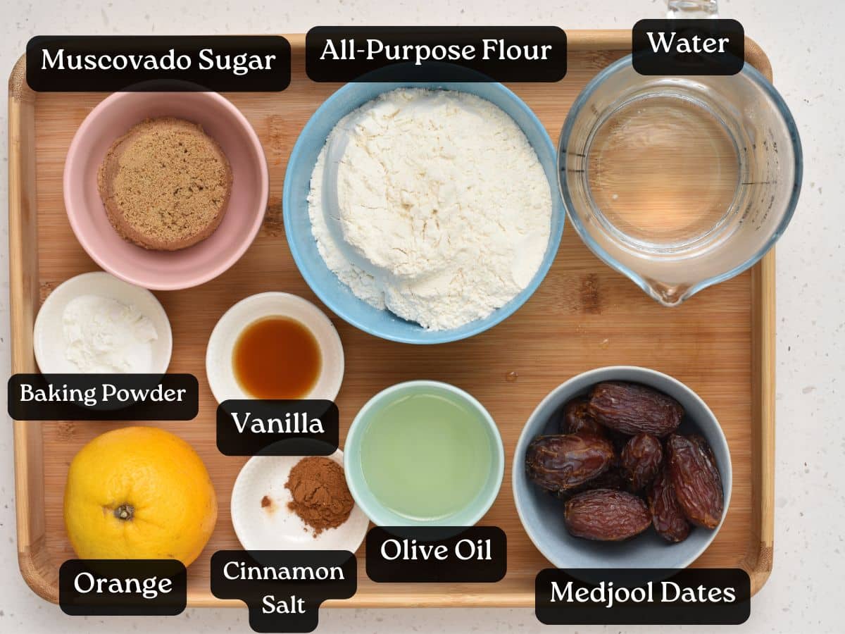 Ingredients for Date Cake
