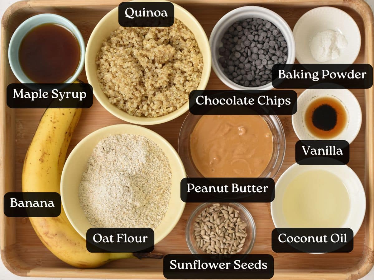 Ingredients for Quinoa Breakfast Cookies