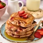 Banana Strawberry Pancakes