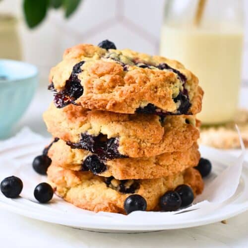 Blueberry Cookies (Easy, Healthier, No Eggs)