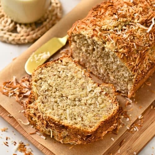 Coconut Banana Bread (5 Ingredients, No Refined Sugar)