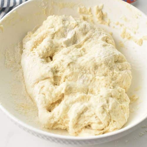 Beer Bread dough in a bowl.
