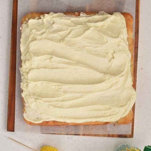 Pineapple Coconut Cake with icing,