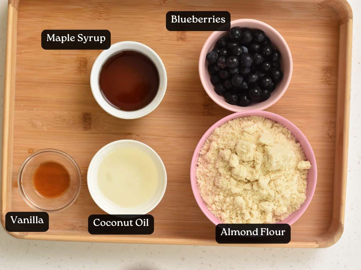 Ingredients for Almond Blueberry Cookies