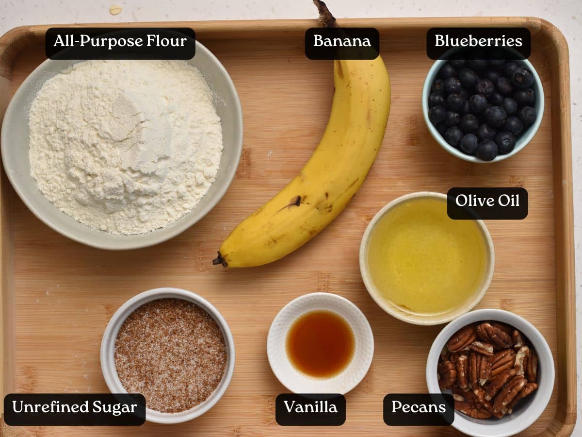 Ingredients for Blueberry Banana Cookies