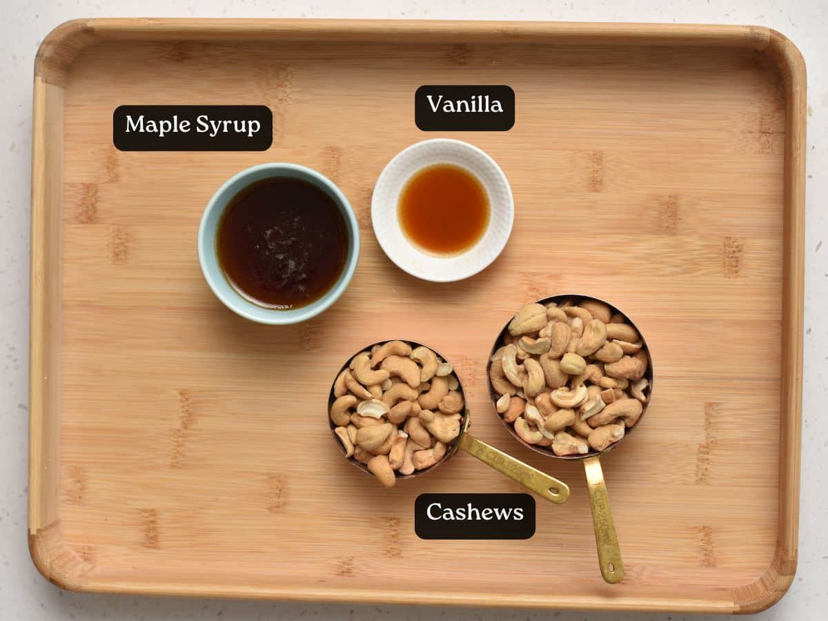 Ingredients for Cashew Cookies