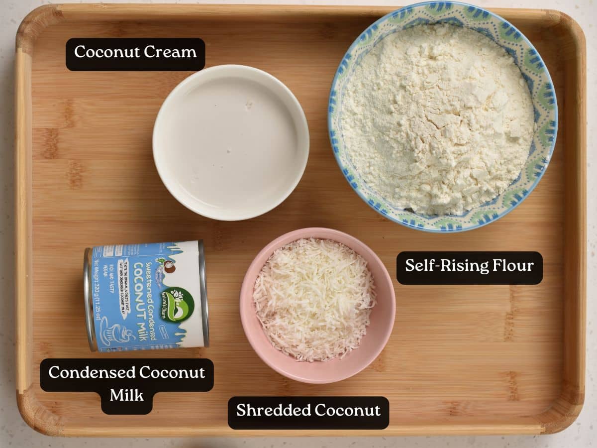 Ingredients for Coconut Scones