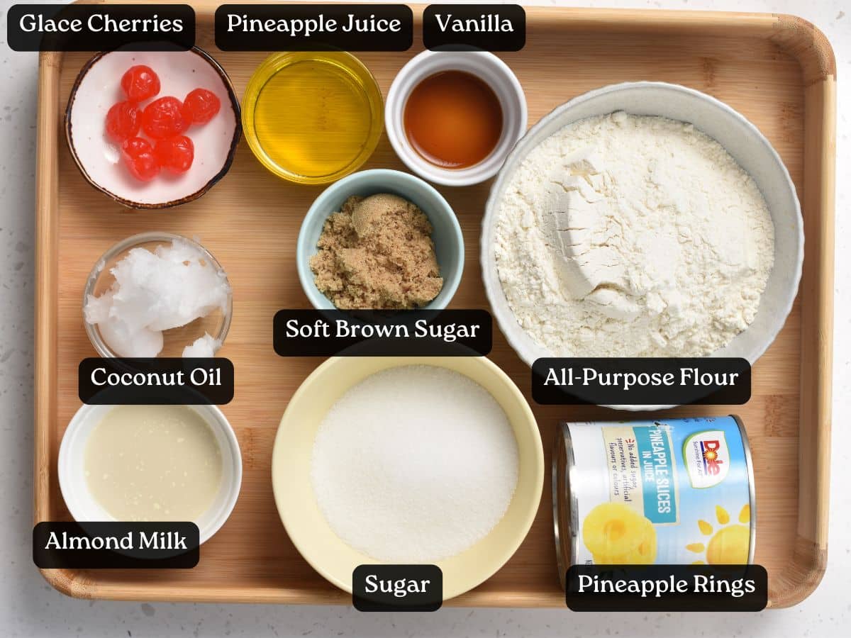 Ingredients for Easy Pineapple Upside Down Cake