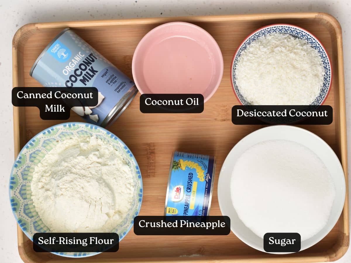 Ingredients for Pineapple Coconut Cake