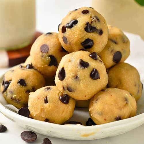 Cookie Dough Bites (4 Ingredients, Gluten-Free, Low-Sugar)