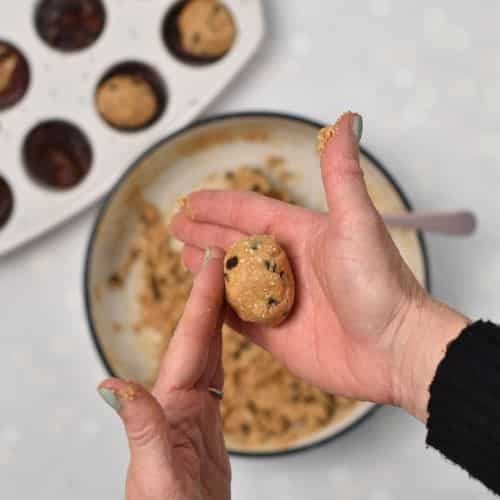 Rolling Cookie Dough Cup batter
