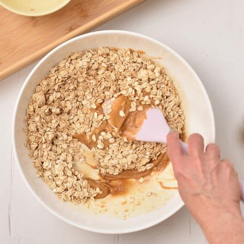 Adding the oats and optional ingredients