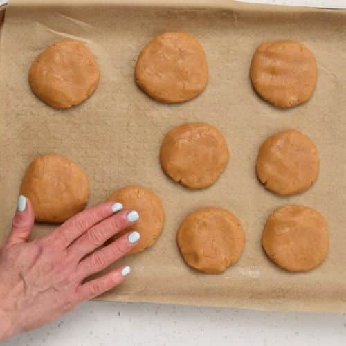 Soft Peanut Butter Cookies ready to bake.